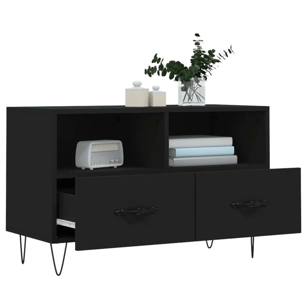 Mobile TV 80 cm Nero - Robusto, Sicuro e Facile da Pulire - 4