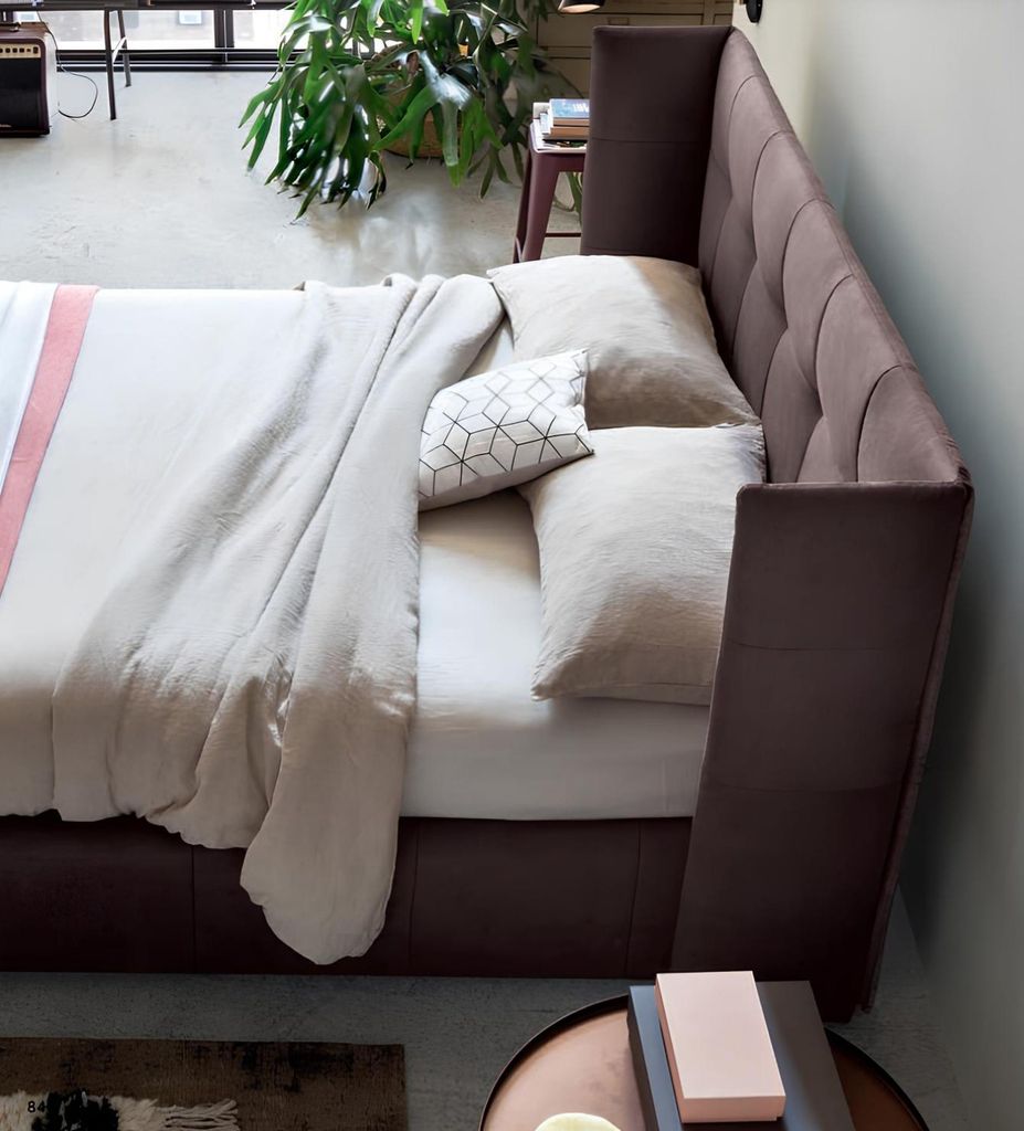 Doppelbett Bett Ehebett Design Luxus Luxur Polsterbett Designbett Textil Betten