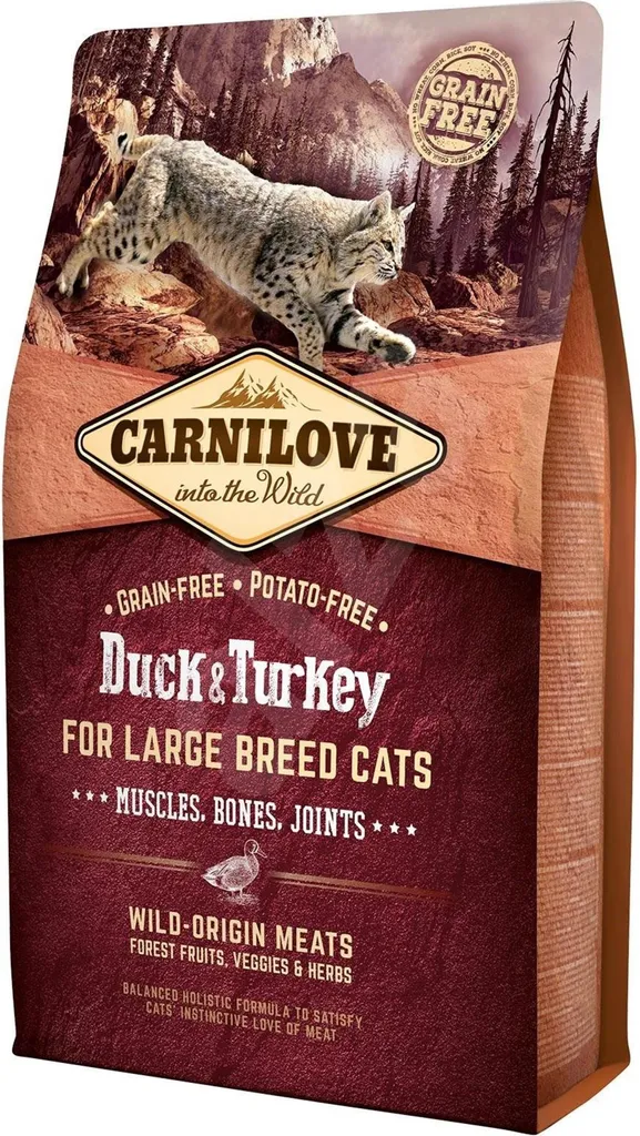 Cibo Carnilove Large Breed Gatti 2kg | Anatra e Tacchino Senza Cereali - 2