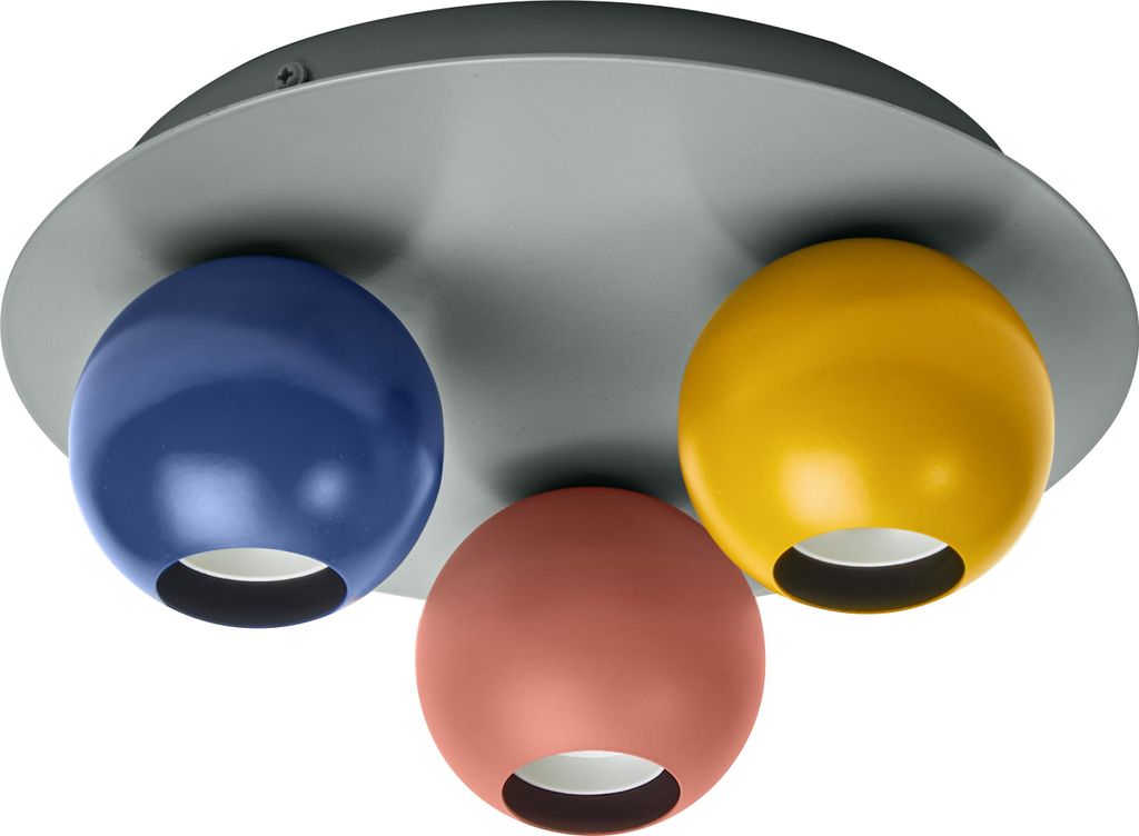 OSRAM Decor Bubble dekorative Deckenleuchte, 3-flammig mit E27 Fassung, 250mm, IP20, Metall, Multicolor