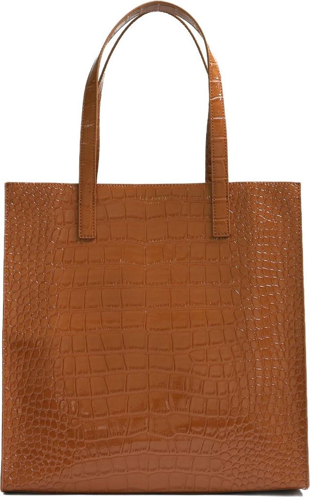 Ted Baker Schultertasche Wenella Croc Effect Icon Bag Tan hellbraun
