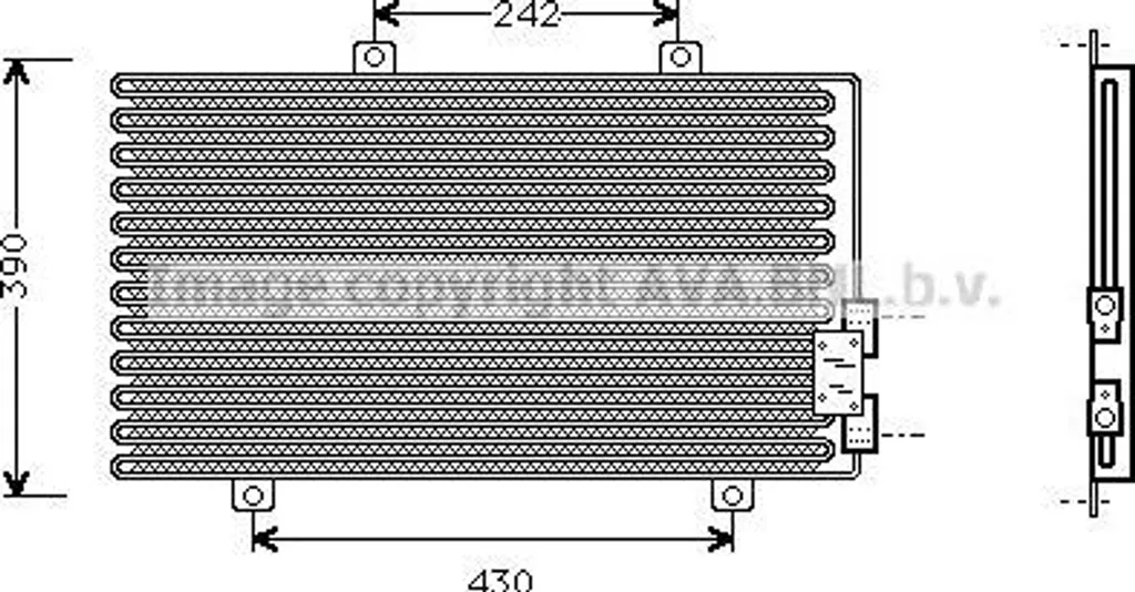 Radiateur de climatisation AVA AL5063 compatible Alfa Romeo 145 155