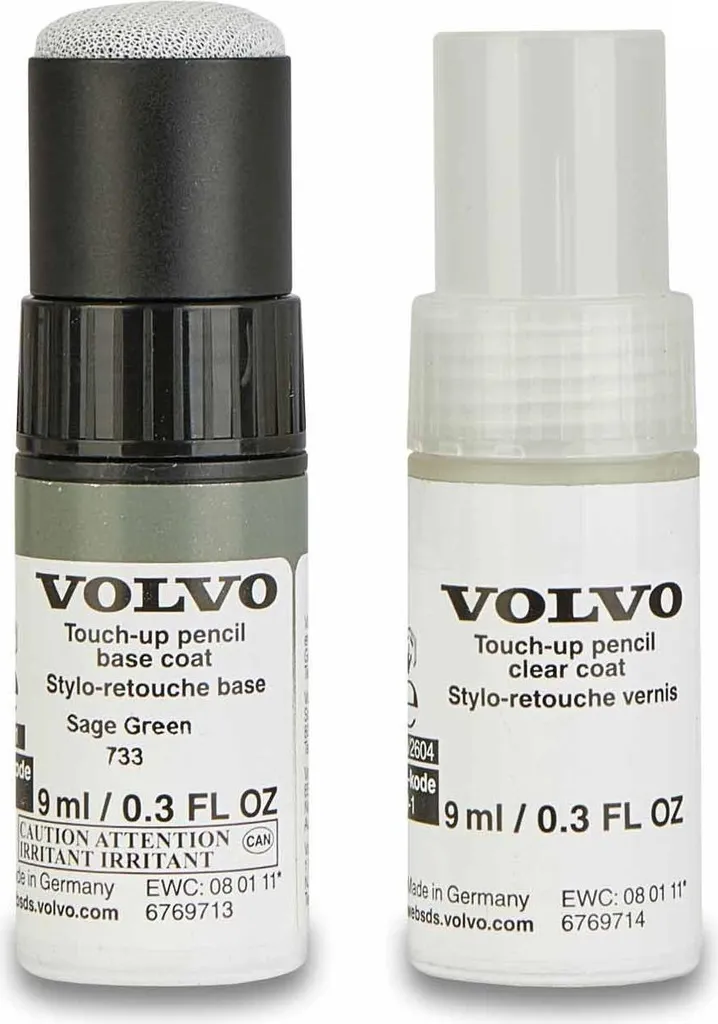 Stylo Retouche Peinture Volvo 733 Vert Sauge pour Rayures Voiture