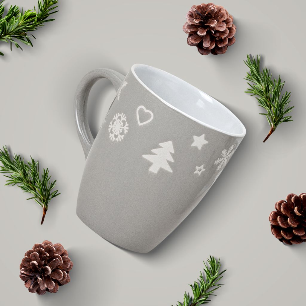 Weihnachtstassen 4er Set einfarbig Skandi Weihnachtsdeko Produktbild 6