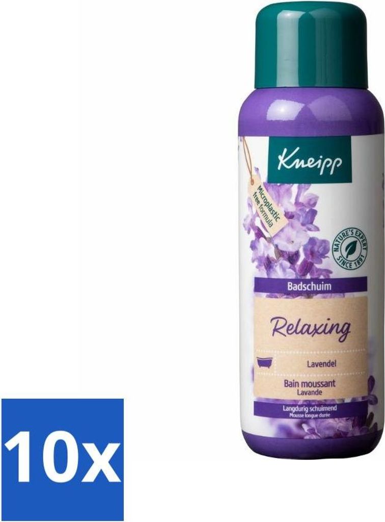 Kneipp - Badeschaum - Lavendel - Blumiger Duft - 400 ml - Vorteilspack - 10 Stücke