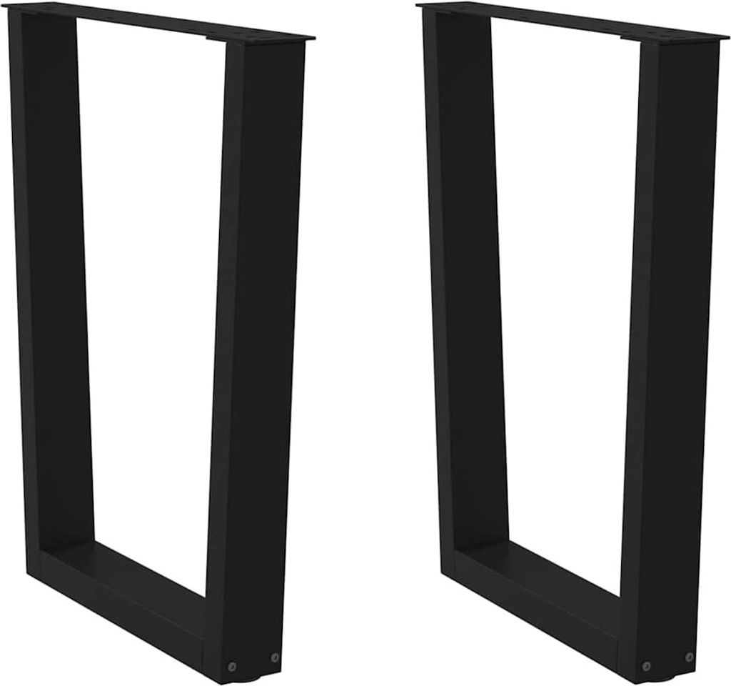 Esstisch Beine V-Form 2 Stück Schwarz 60x(72-73,3) cm Stahl