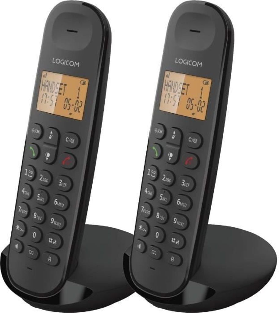 Téléphone Fixe Sans Fil LOGICOM DECT ILOA 250 DUO, Noir, 2 Image du produit 