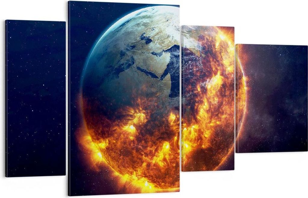 Bild auf Leinwand - Leinwandbild - Universum Erde Feuer Produktbild 