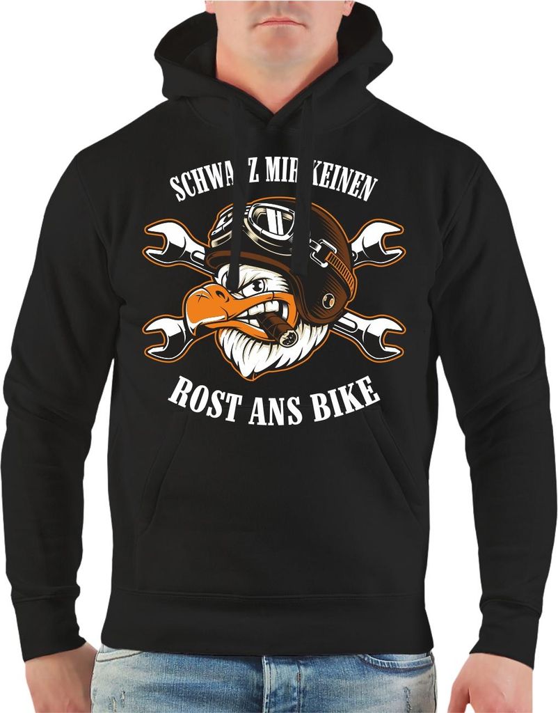 Herren Kapuzenpullover Schwatz mir keinen Rost ans Bike