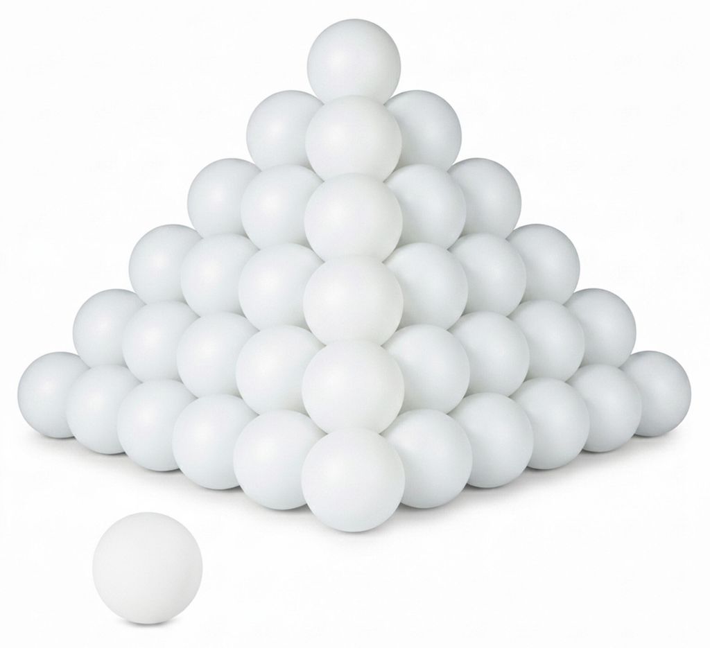 96 x Beer Pong ballen, tafeltennisballen, drinkspel ballen, Productafbeelding  AI-gegenereerde afbeelding