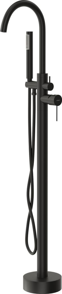 BADLAND Freistehende Badewannenarmatur LUGO Wannenarmatur für Badezimmer in Schwarz