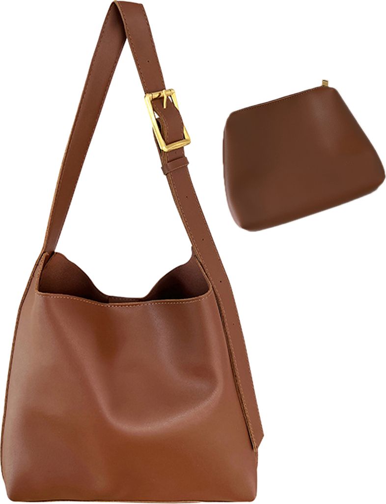 Damen-Umhängetasche, großes Fassungsvermögen, Kunstleder, verstellbare Träger, einfarbig, hohe Tragkraft, Magnet-Reißverschluss, tragbare Dame...