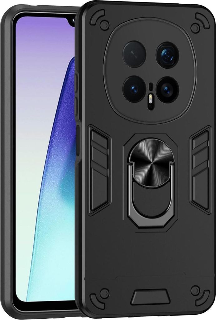 Ring Halterung Hülle für Honor Magic 8 Pro Stoßschutz & Kameraschutz Schwarz
