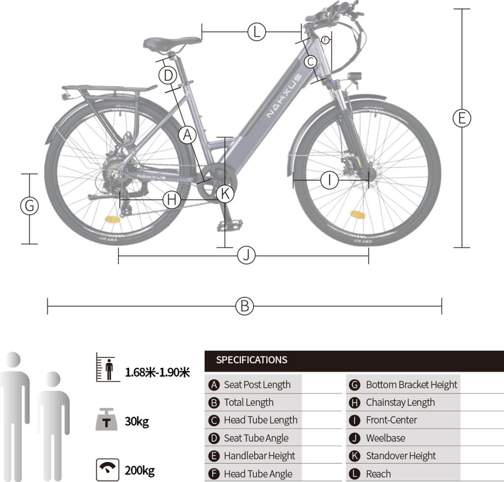 Nakxus 26M208 E-Bike, Elektrofahrrad 26'' Trekkingrad Produktbild 5