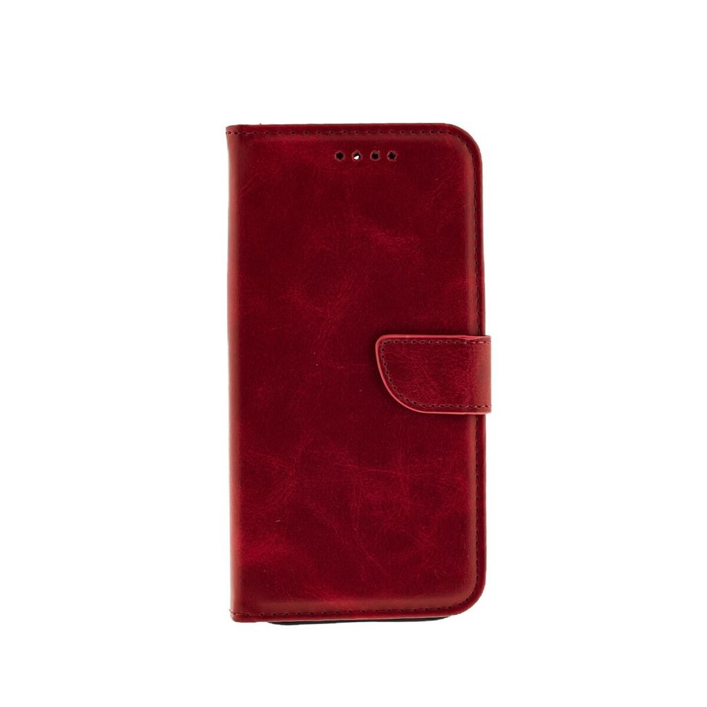 Elegante Buchtasche – Klapphülle aus Kunstleder mit integriertem Kameraschutz iPhone 16 Rot