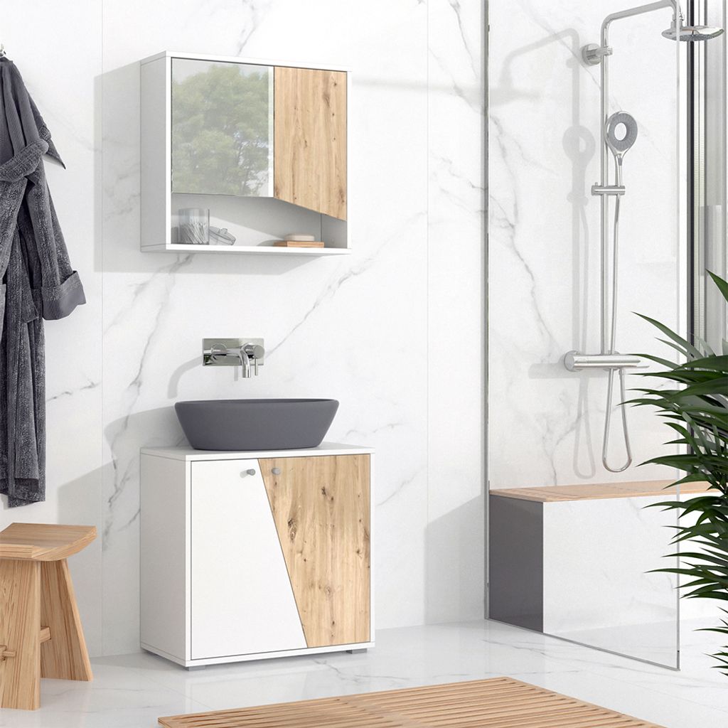 Vicca Badspiegelschrank Viola - Stilsicherer Spiegelschrank Mit Stauraum