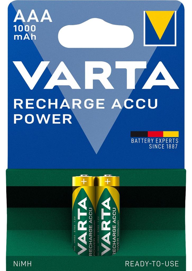 Varta Cons.Varta Recharge Accu Power AAA 5703 Bli.2 Image du produit 