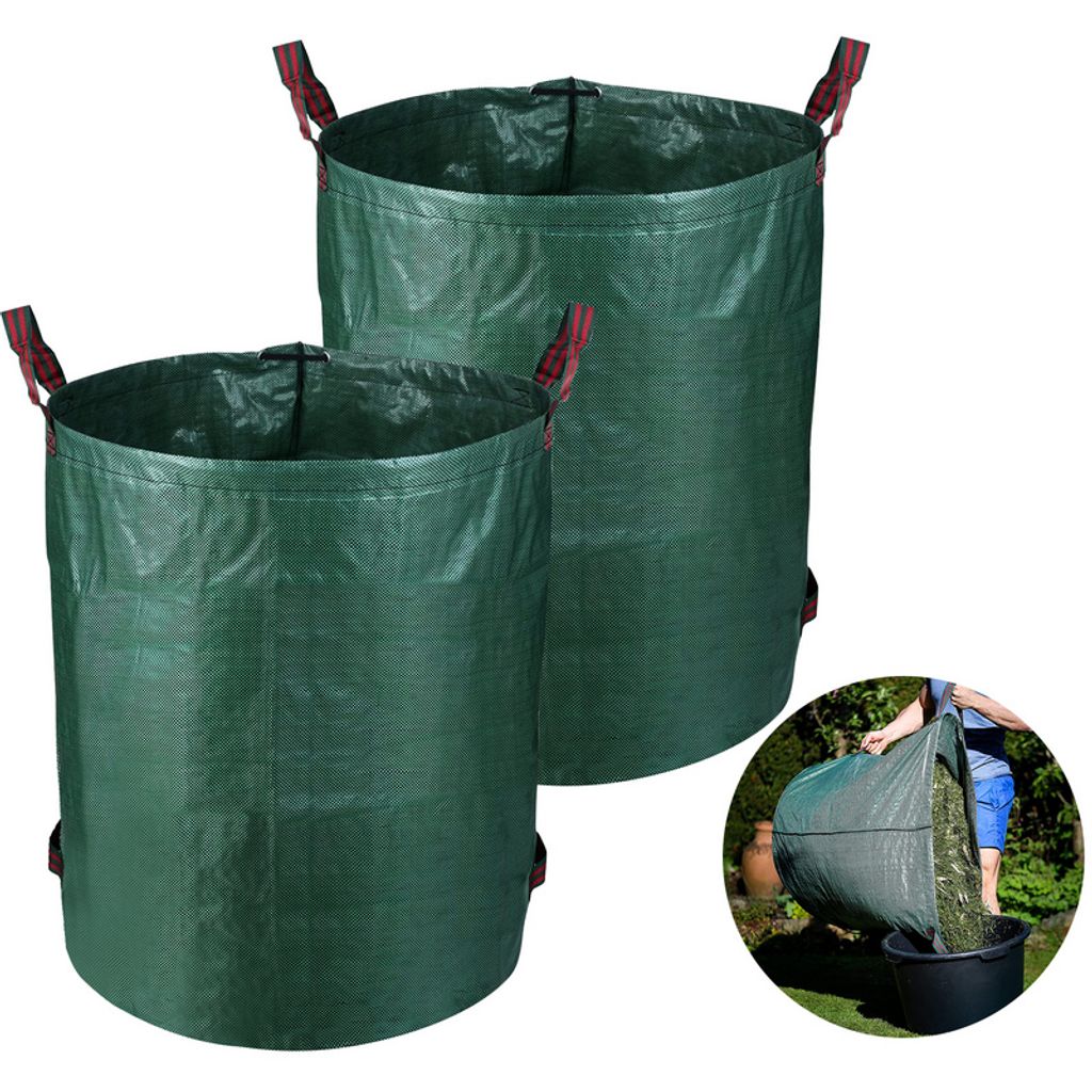 Jopassy Gartensack Gartenabfallsäcke XXL Rasensack Rasen Behälter Laubsack 272L Gartenabfallsäcke Premium 2X