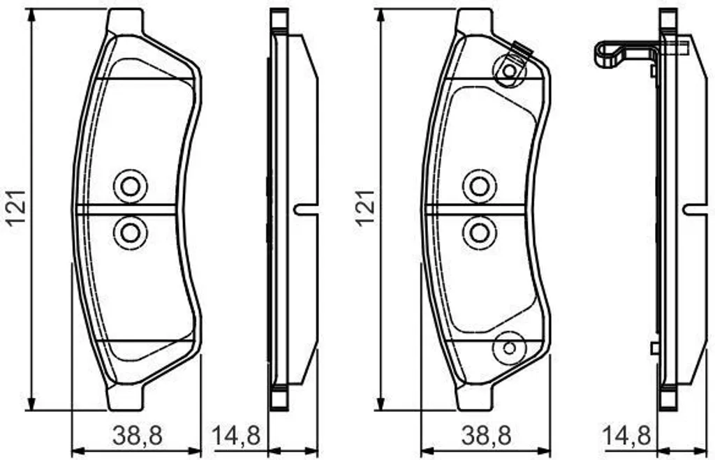 Plaquettes de frein silencieuses Bosch 0986495168 pour Epica (KL1)