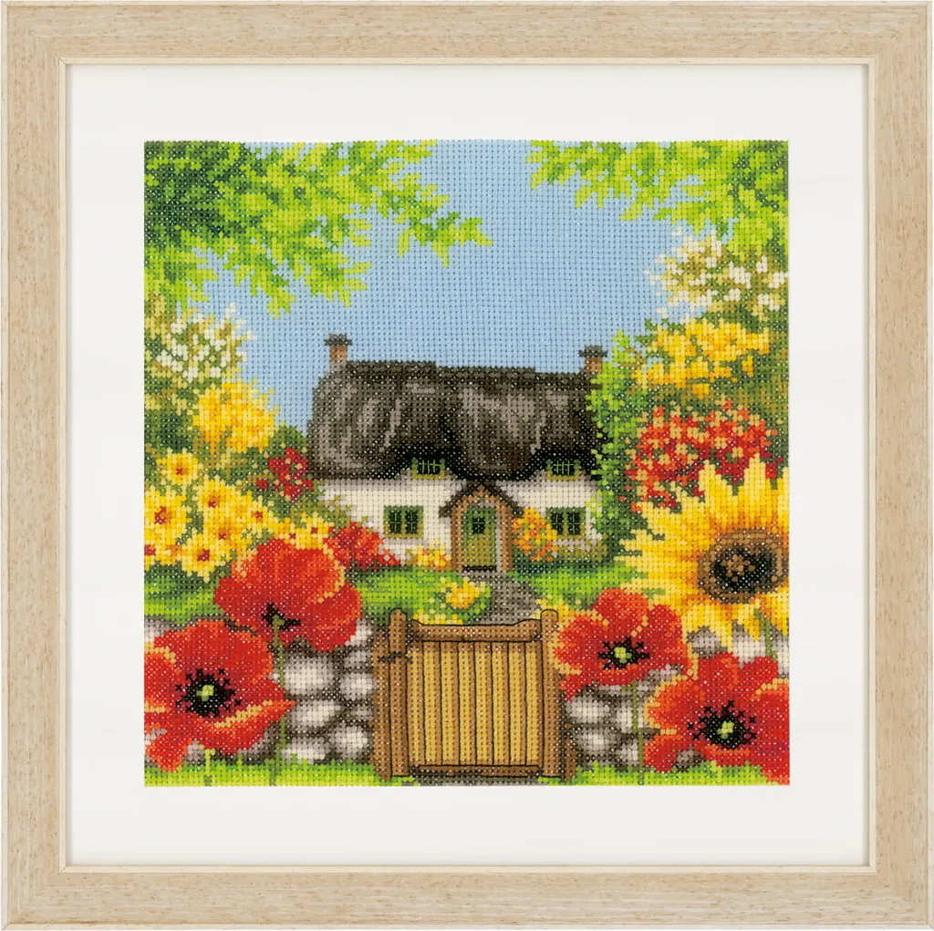 Tableau à Broder au Point de Croix Compté Été Vervaco 22x22 cm Complet