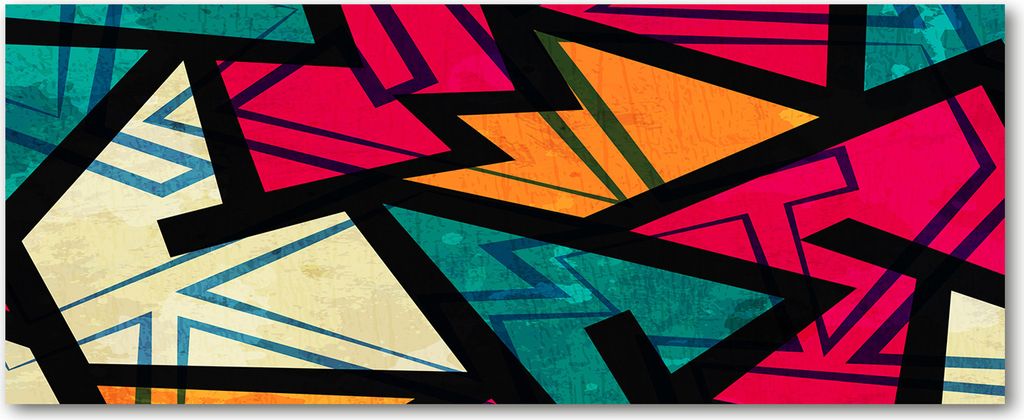 Tulup Leinwandbild - 125x50 cm - Wandkunst - Drucke auf Leinwand - Leinwanddruck - Sonstige - Mehrfarbig - Geometrische Figuren