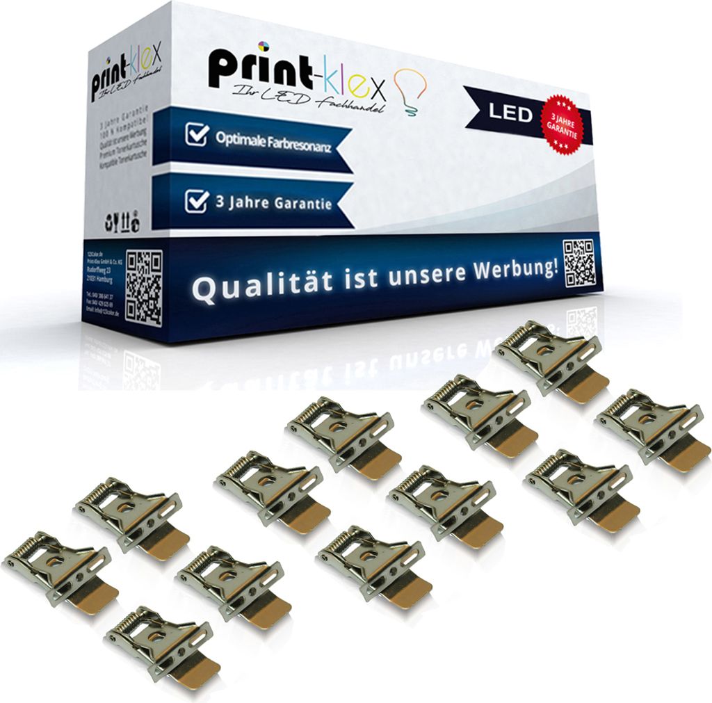 12x LED Panel Befestigungsclips Montageclips Deckenhalterung Set Clips - Office Plus Serie