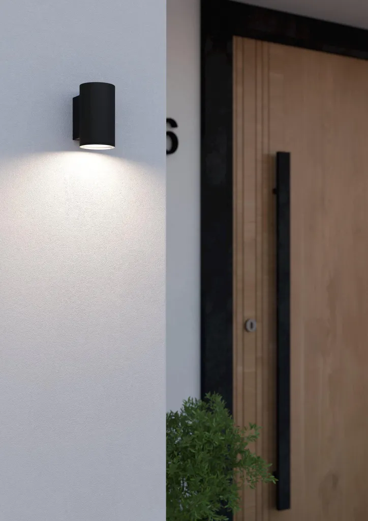 Applique Esterno LED EGLO Izzalini IP54 Metallo Nero Moderno GU10 - 2