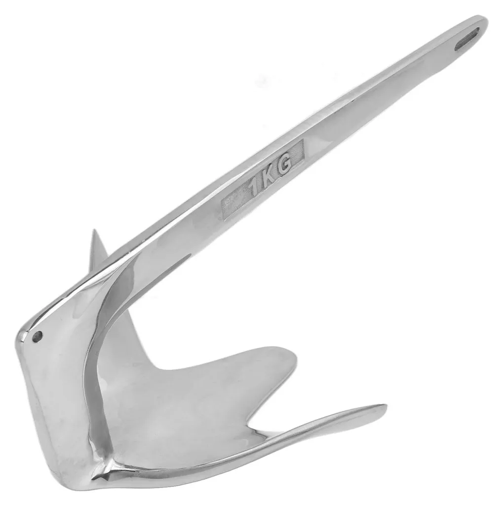 Ancre marine à griffes 1kg inox 316 accessoire nautique pour bateau