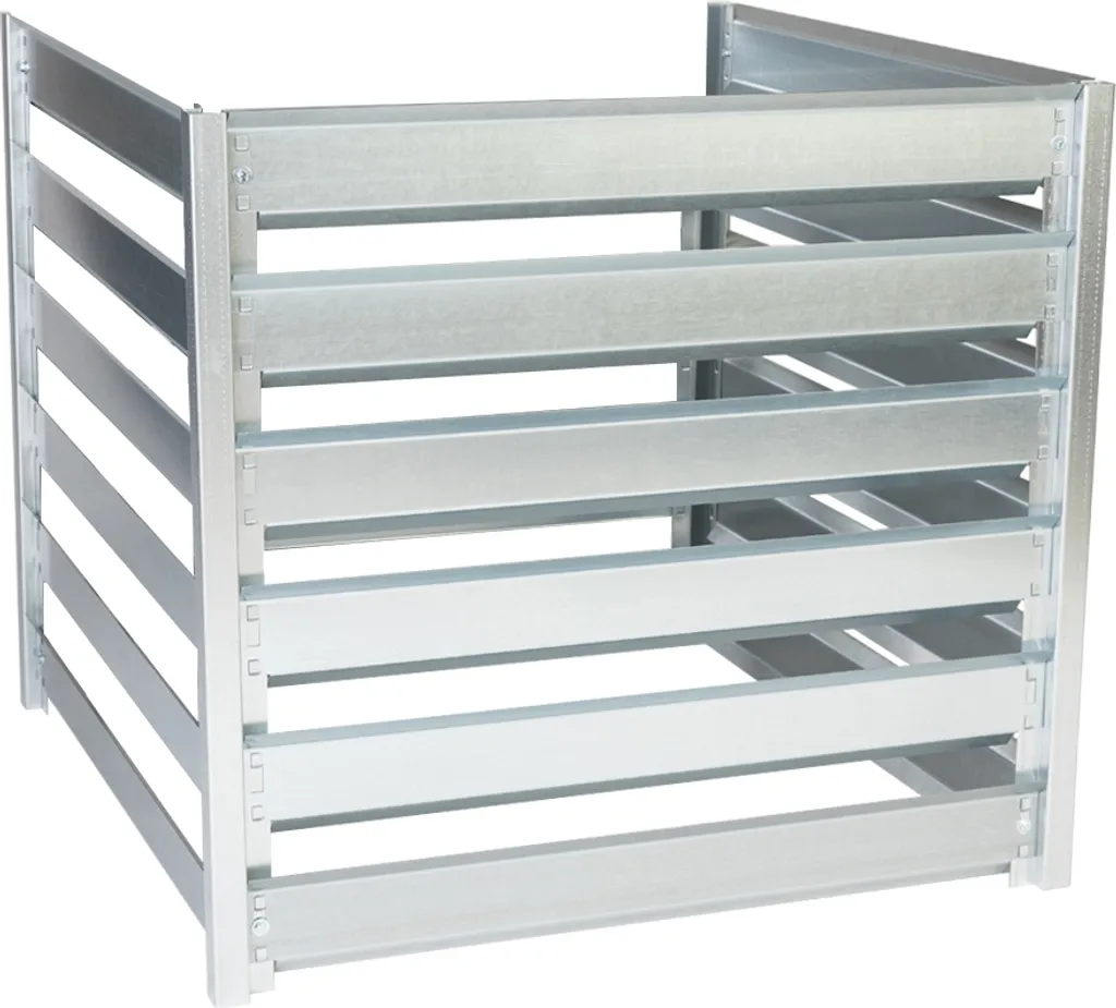 Module de compostage robuste 704L Timbela M800A - Acier gris 91x91 cm