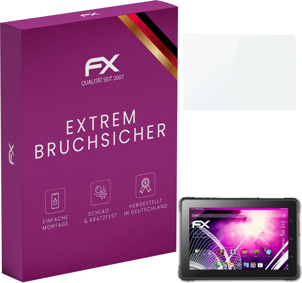 atFoliX FX-Hybrid-Glass Displayfolie kompatibel mit Pokini Tab Z10 Glasfolie