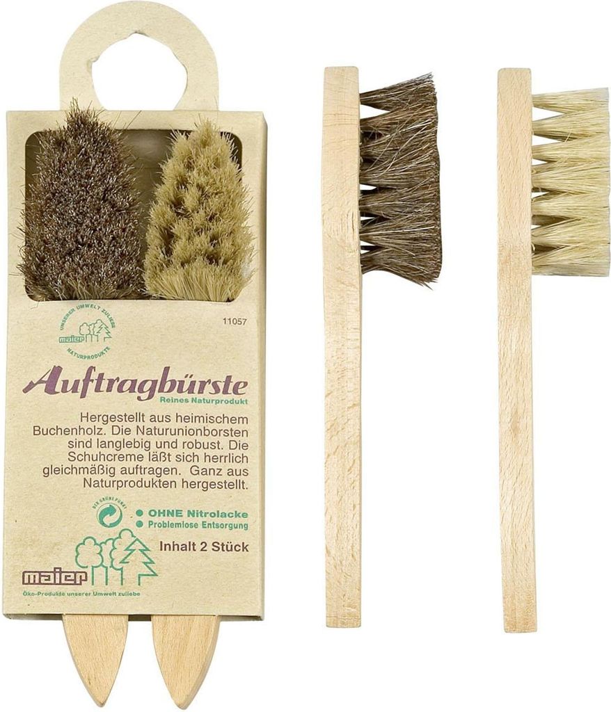 Schuhauftragsbürsten, natur, 2-teilig (1 Set)