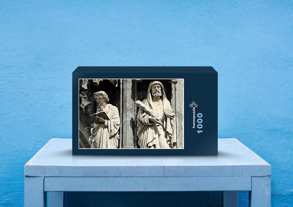 hansepuzzle 56919 - Aachener Dom Puzzle, 1000 Teile, Religion, 60,0 x 46,0cm mit hochwertiger Aufbewahrung, Kartonbox & Beutel