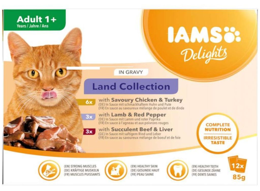 Iams Cat carne secca di terra in salsa multipack 12x85g Immagine del prodotto 