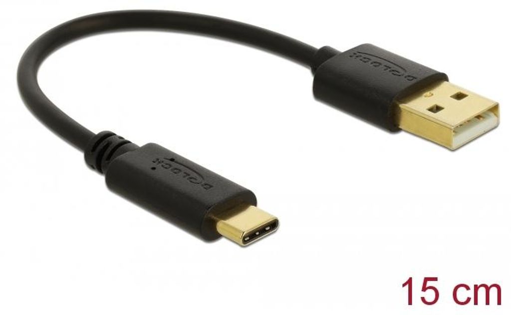 USB-Adapter - USB (M) zu USB-C (M) - 500 mA - 15 cm - Produktbild 