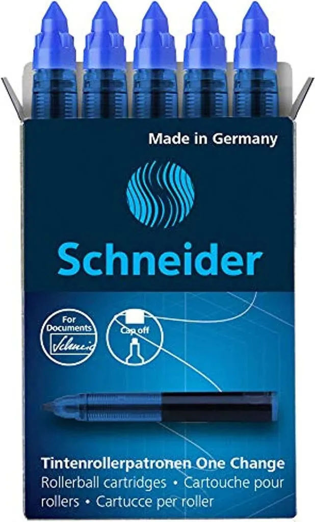 Cartouche roller bleu Schneider One Change indélébile pack de 5 unités