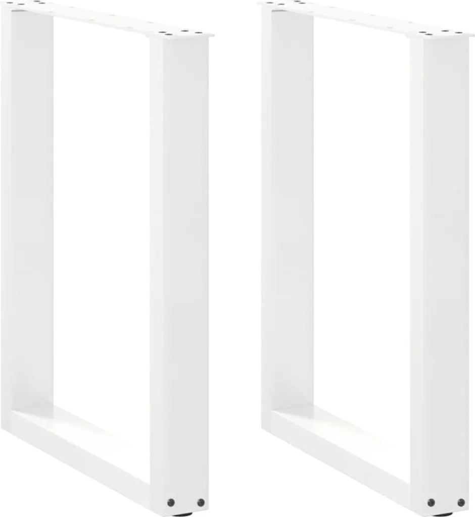 Gambe Tavolo Bianco a U 60x72 cm - Acciaio per Scrivania e Pranzo