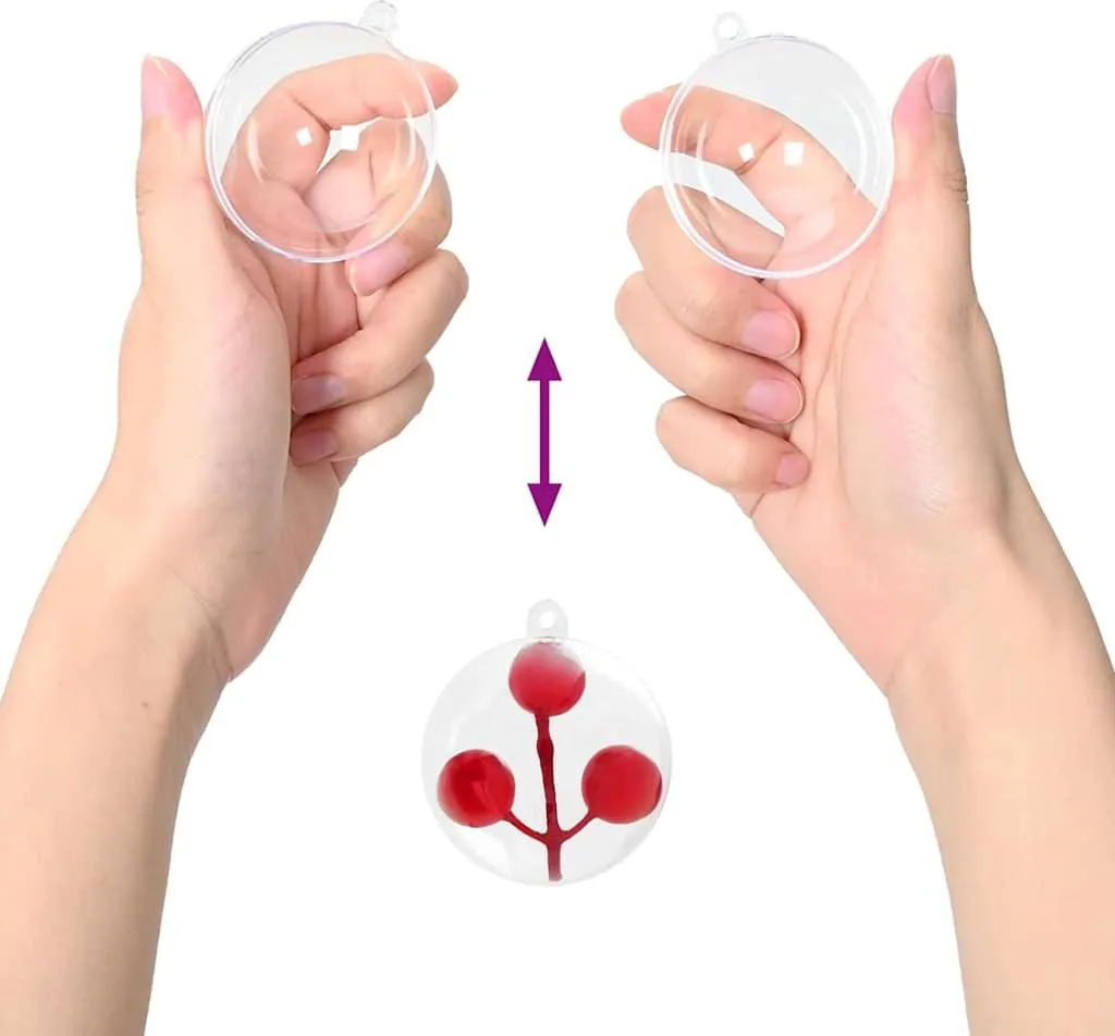 Boules de Noël Incassables Transparentes 5 cm - Set de 200 Unités - 7