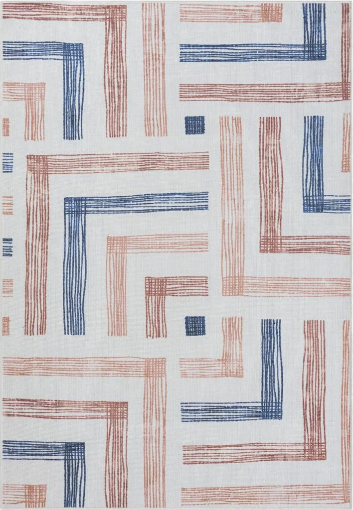 Tapis crème Zoe CA30021 160x230 cm - Traitement anti-UV pour l'extérieur