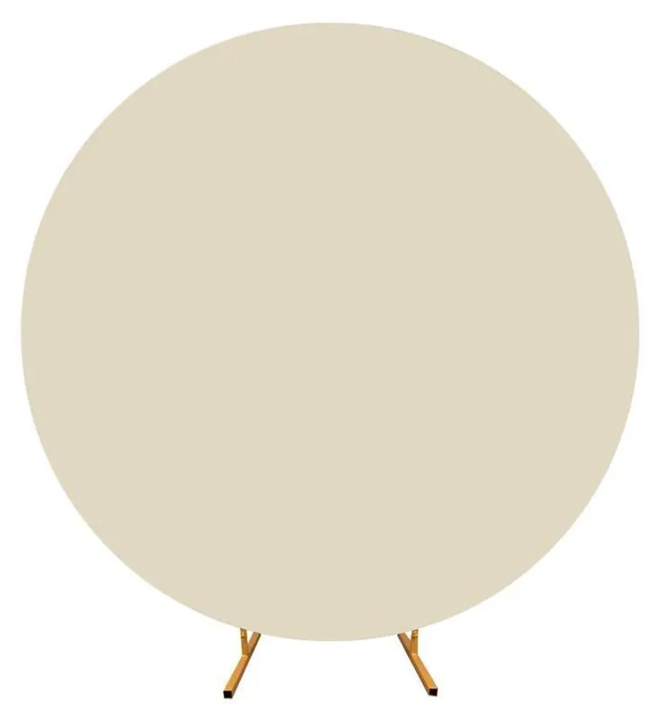 Toile de Fond Ronde 200cm Champagne pour Arche de Ballons et Photobooth