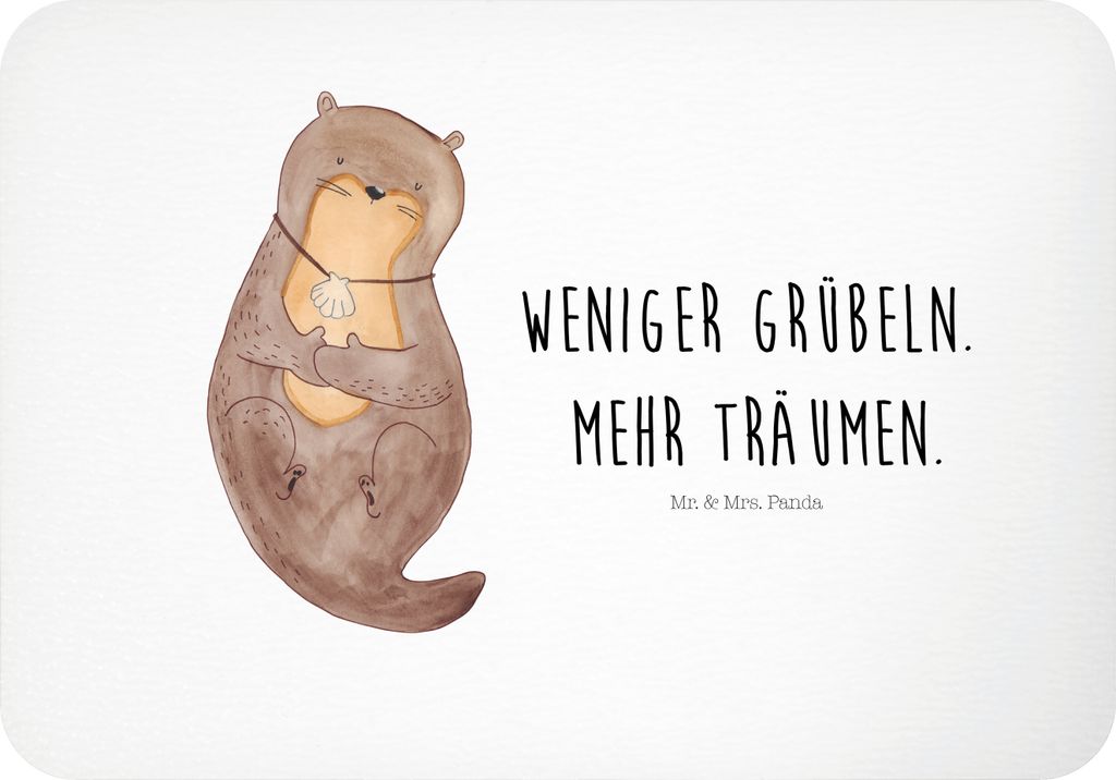 Mr. & Mrs. Panda magnet Otter Muschel - Weiß - Geschenk, zettelhalter, Motivation, Optimistisch, whiteboardmagnet, Büro, haftmagnet, Kühlschrank...