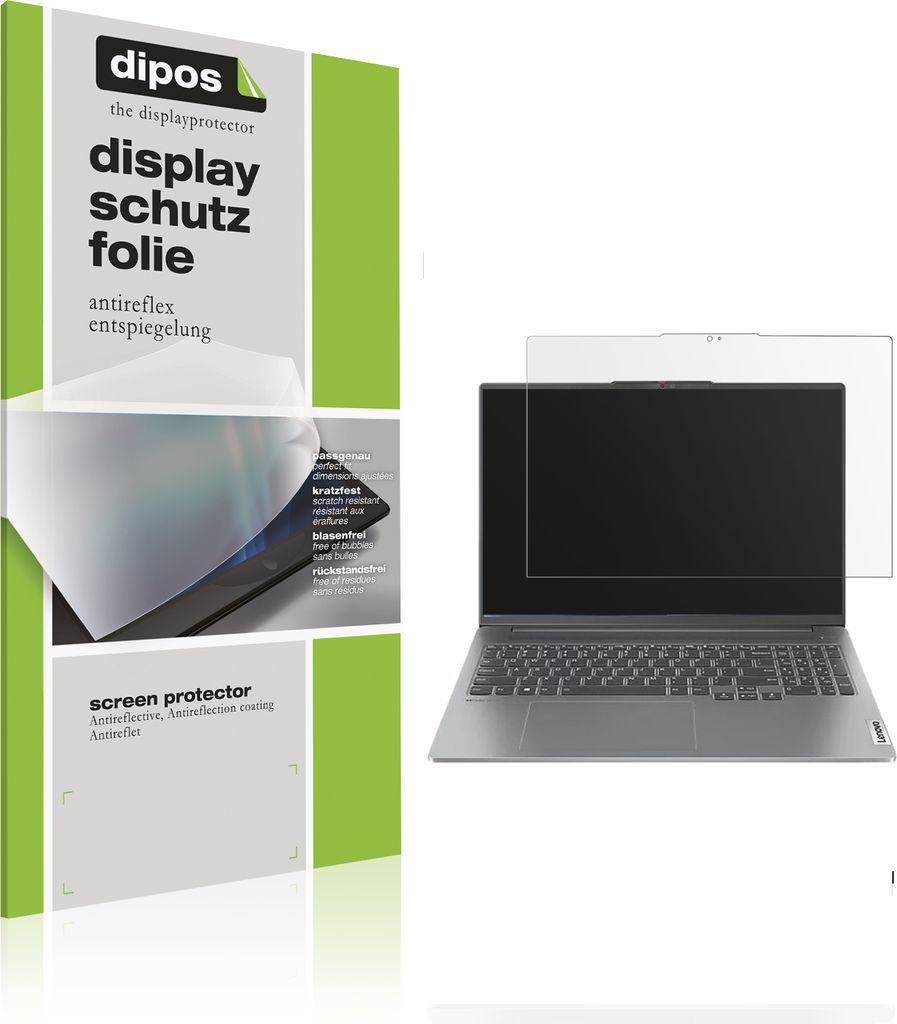 2x Schutzfolie für Lenovo IdeaPad Pro 5i Gen 10 16 Zoll matt Displayschutzfolie Folie Display Schutz dipos