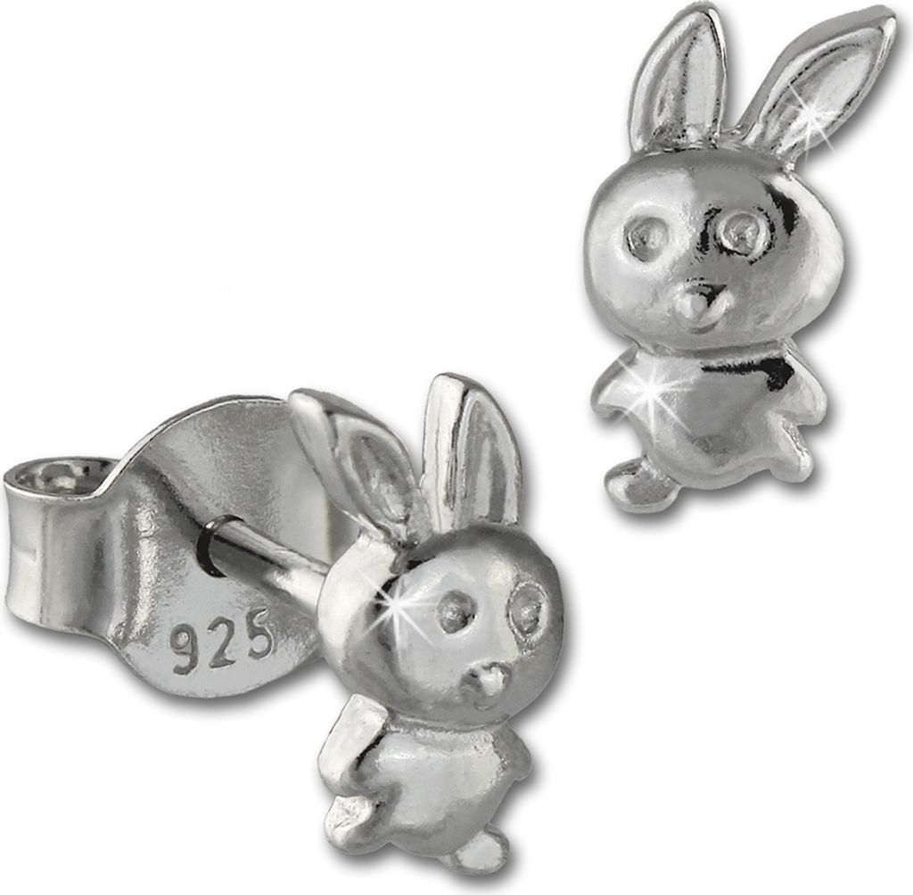 Teenie-Weenie Ohrstecker für Kinder 925 Echt Silber Häschen Ohrringe SDO408