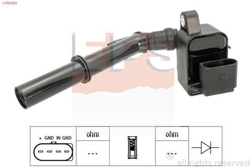 EPS 1.970.652 Zündspule passend für MERCEDES-BENZ C-Klasse T-modell (S205) C-Klasse Limousine (W205) E-Klasse Limousine (W213) A-Klasse (W177) GLC