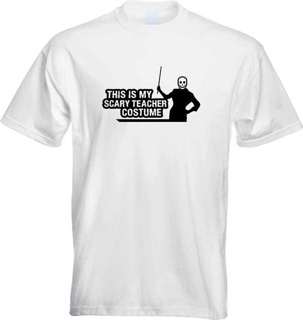 Kiwistar - T-Shirt - Weiss - My Scary Teacher Costume Motiv Bedruckt Funshirt Design Print - mit Motiv Bedruckt - Funshirt Design - Sport - Freizei...