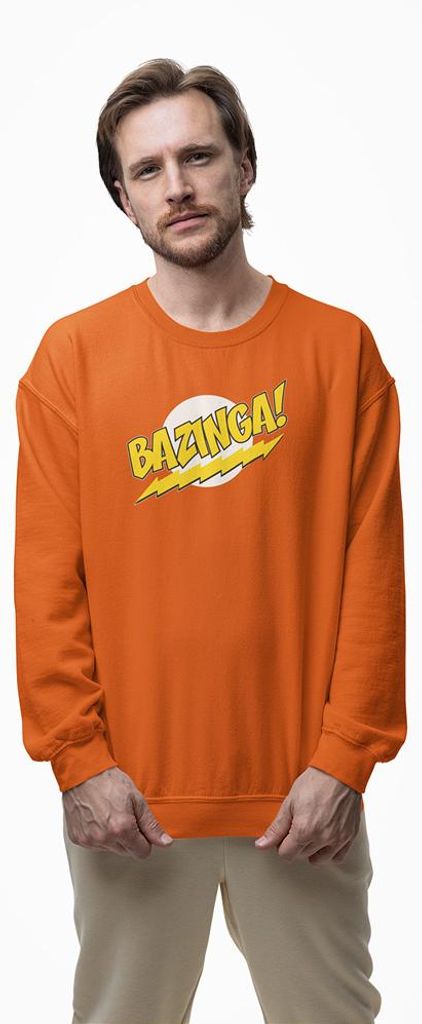 D&B Design Uni Pullover SWMO00006 Bazinga Orange-Größe L