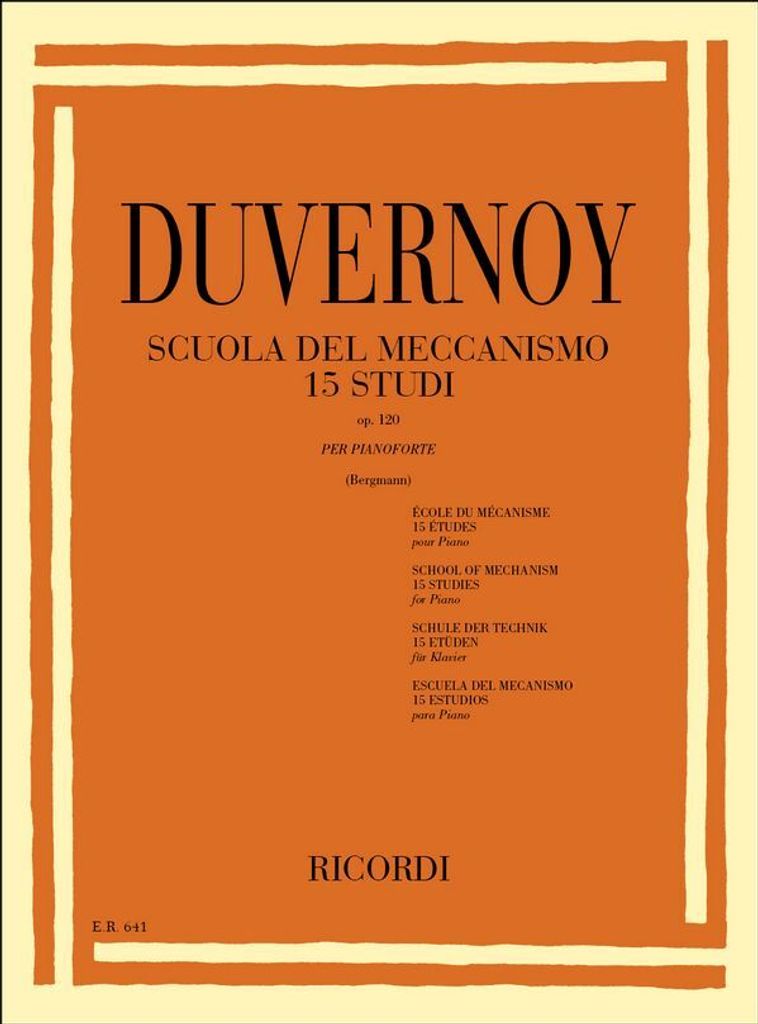 Scuola del mecanismo - 15 studi op.120per pianoforte