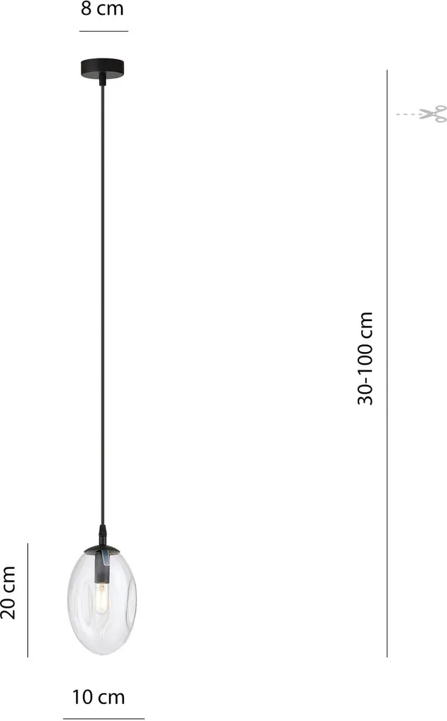 Suspension Emibig ASTRAL 1265/1 E14 10W - Luminaire Design Transparent