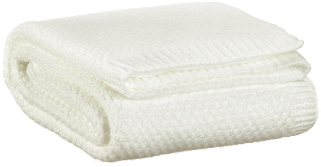 Strickplaid aus recyceltem Material Danilo Schnee 130 x 160 Produktbild 