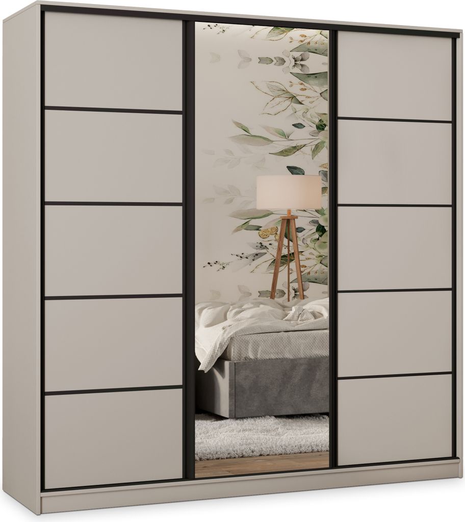 Masseno Schiebetürenschrank PINA 200/205/58 cm Produktbild 