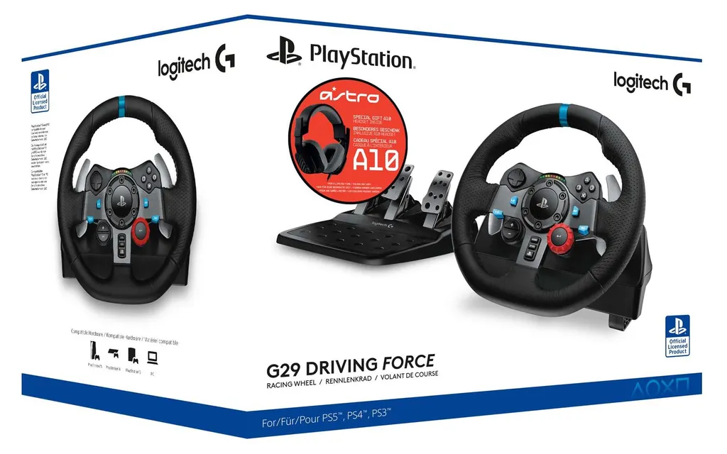 Pack Simulation Auto Logitech G29 et Casque A10 pour PS5, PS4 et PC VR - 3